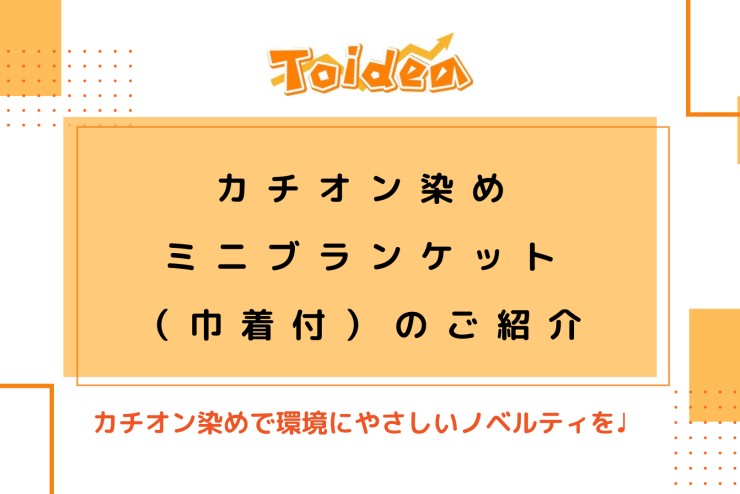 【Toidea】カチオン染めミニブランケット（巾着付）のご紹介！